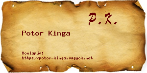 Potor Kinga névjegykártya